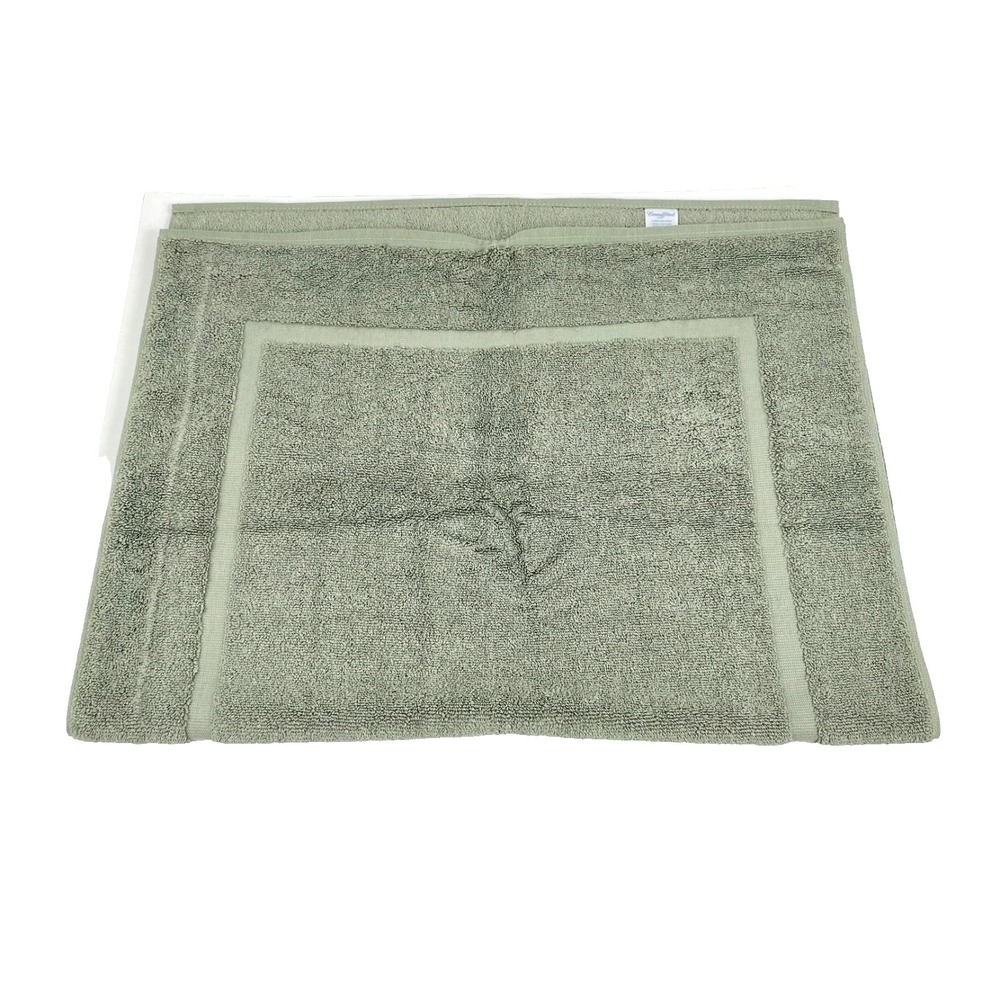 NEW Lands' End Premium Supima Cotton Tub Mat 23 x 36 Gray Sage USA Bath Mat